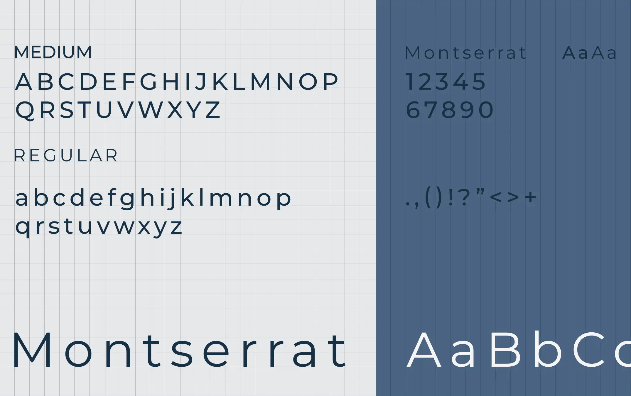 Darstellung der Hausschrift Montserrat im neuen Corporate Design von Michaelis Holzbau mit Alphabet, Zahlen und Zeichenübersicht.